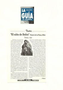 1991 Crítica EL NIÑO DE BELÉN La Guía
