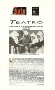 1991 Crítica EL NIÑO DE BELÉN Turia