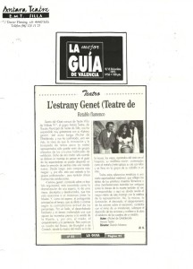 1991 Crítica L'ESTRANY GENET La Guía