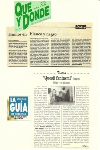 1991 Críticas QUESTI FANTASMI! Qué y Dónde - La Guía