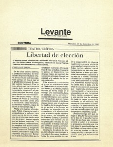 1992 Crítica L'ESTRANY GENET Qué y Levante
