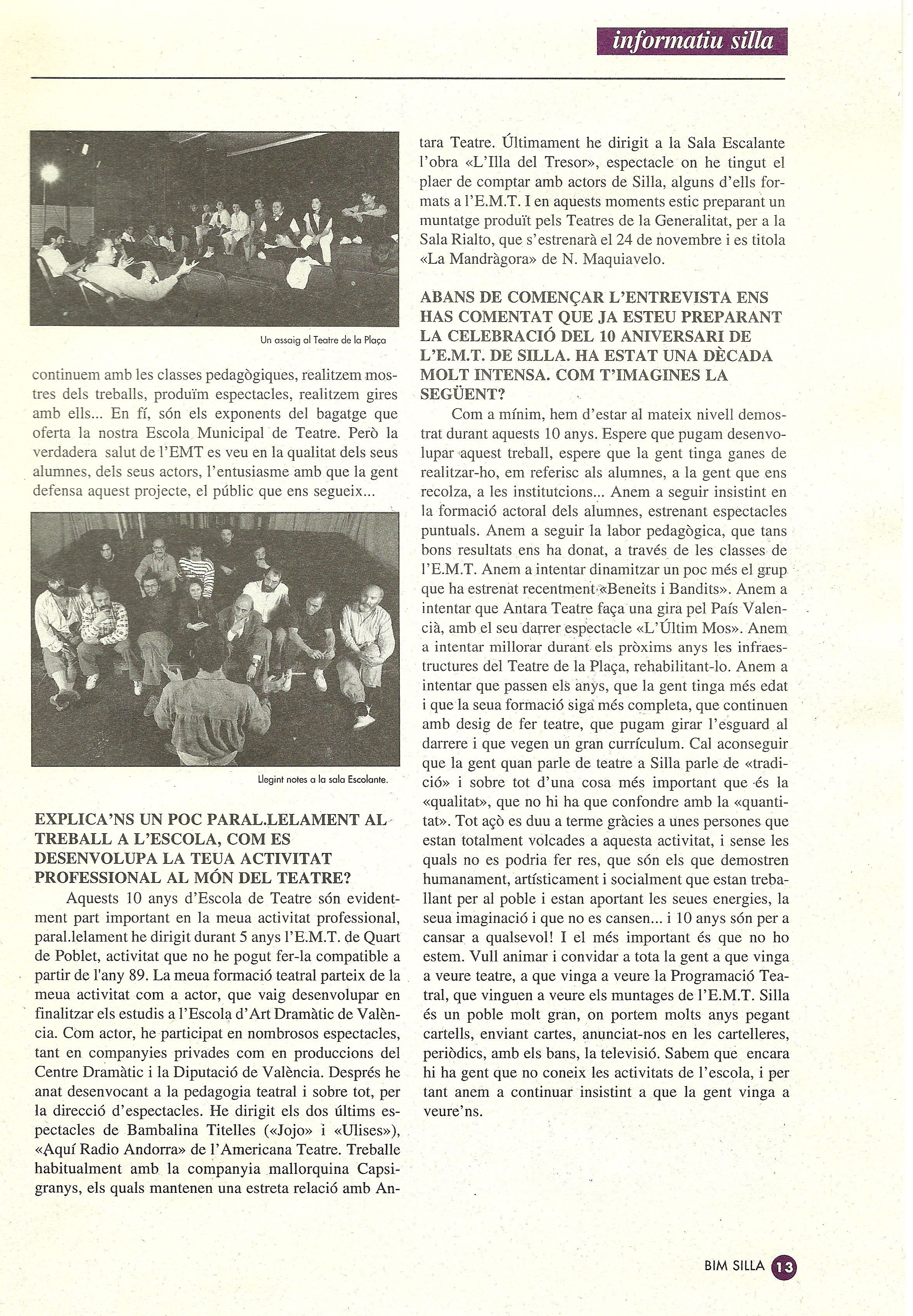 1994 Entrevista al BIM de Silla 2