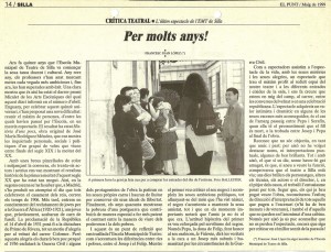 1999 Crítica HISTÒRIA D'UNS POCS El Punt