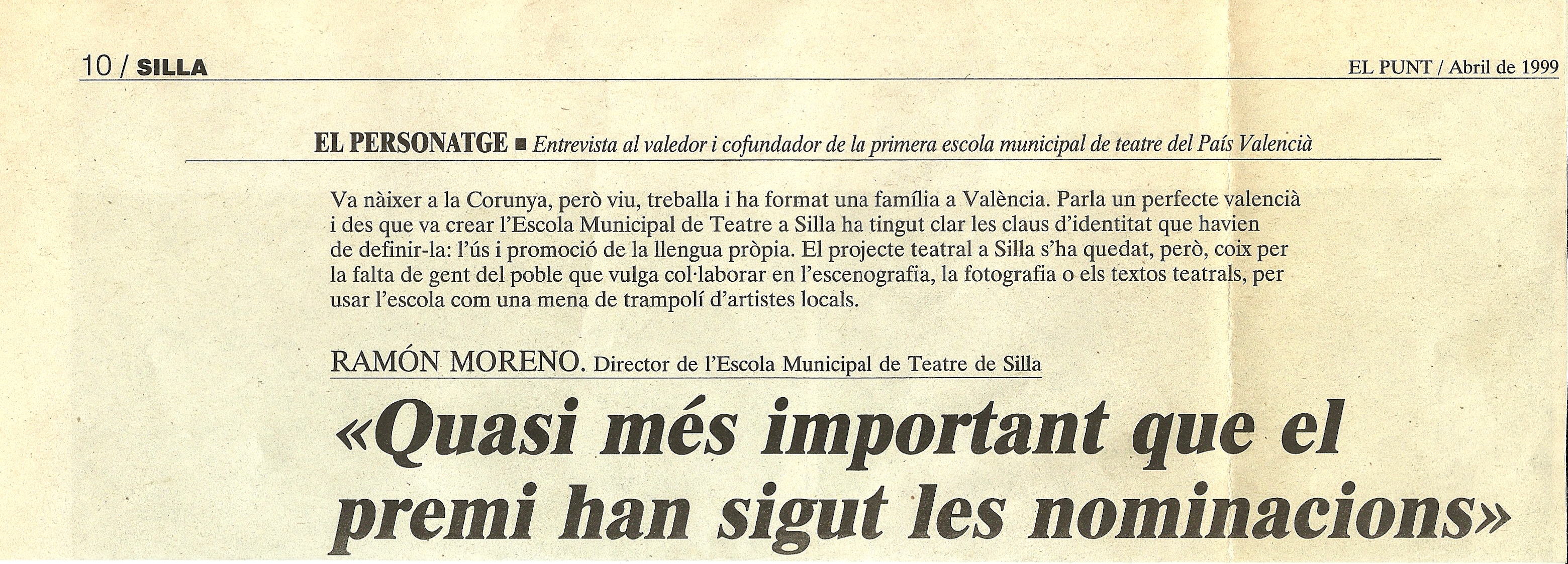 1999 Entrevista en El Punt 1