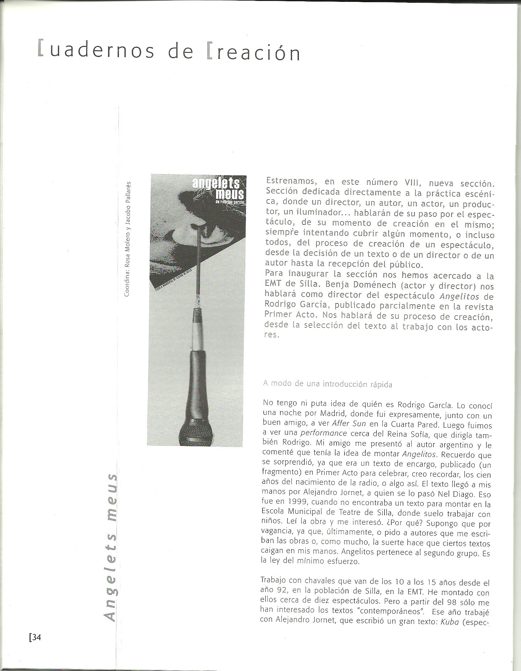 2003 Article de  Benja Domènech ACOTACIONES nº 8 1