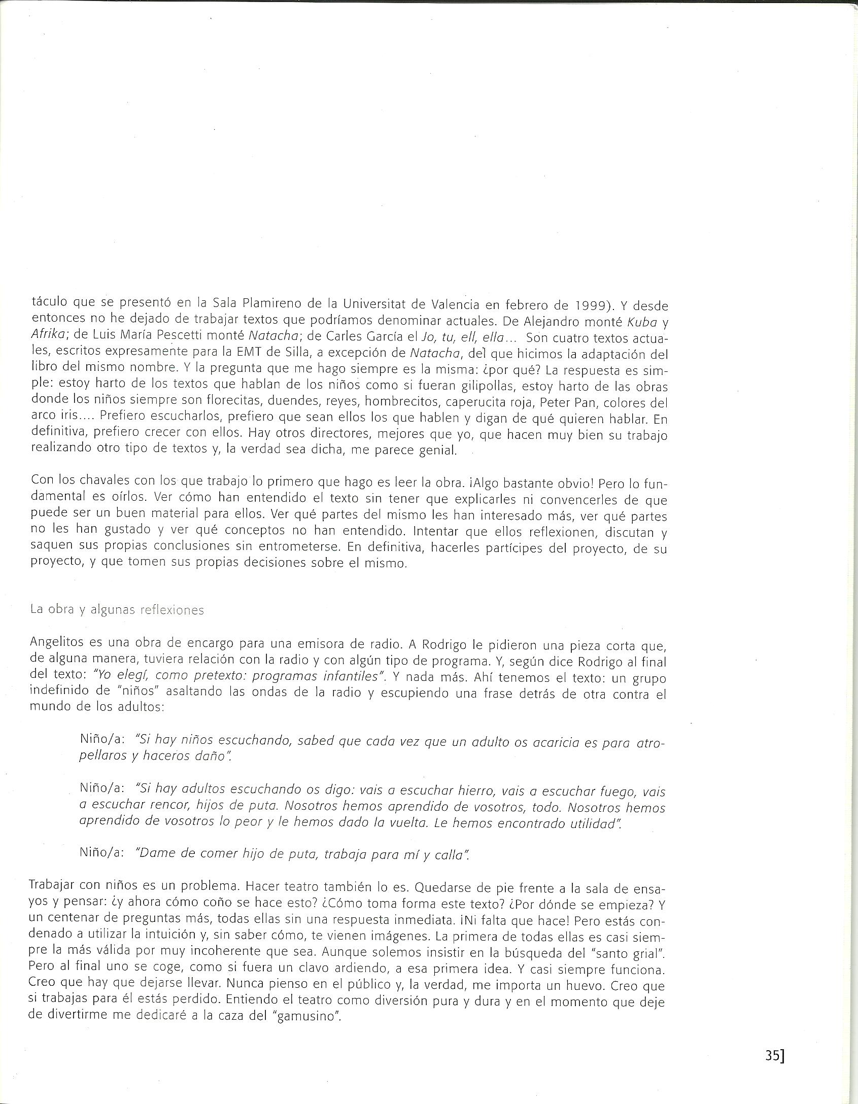 2003 Article de  Benja Domènech ACOTACIONES nº 8 2
