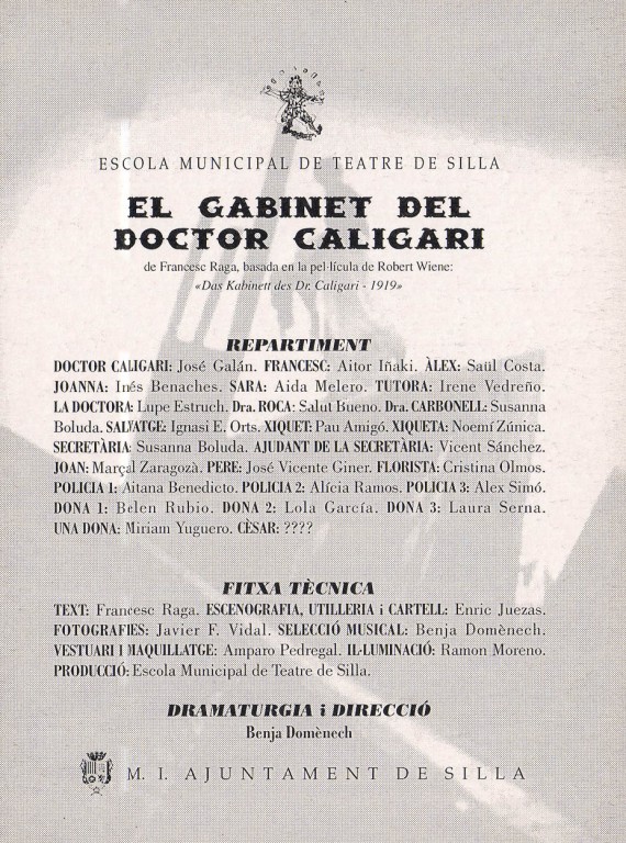 1997 El gabinet del doctor Caligari